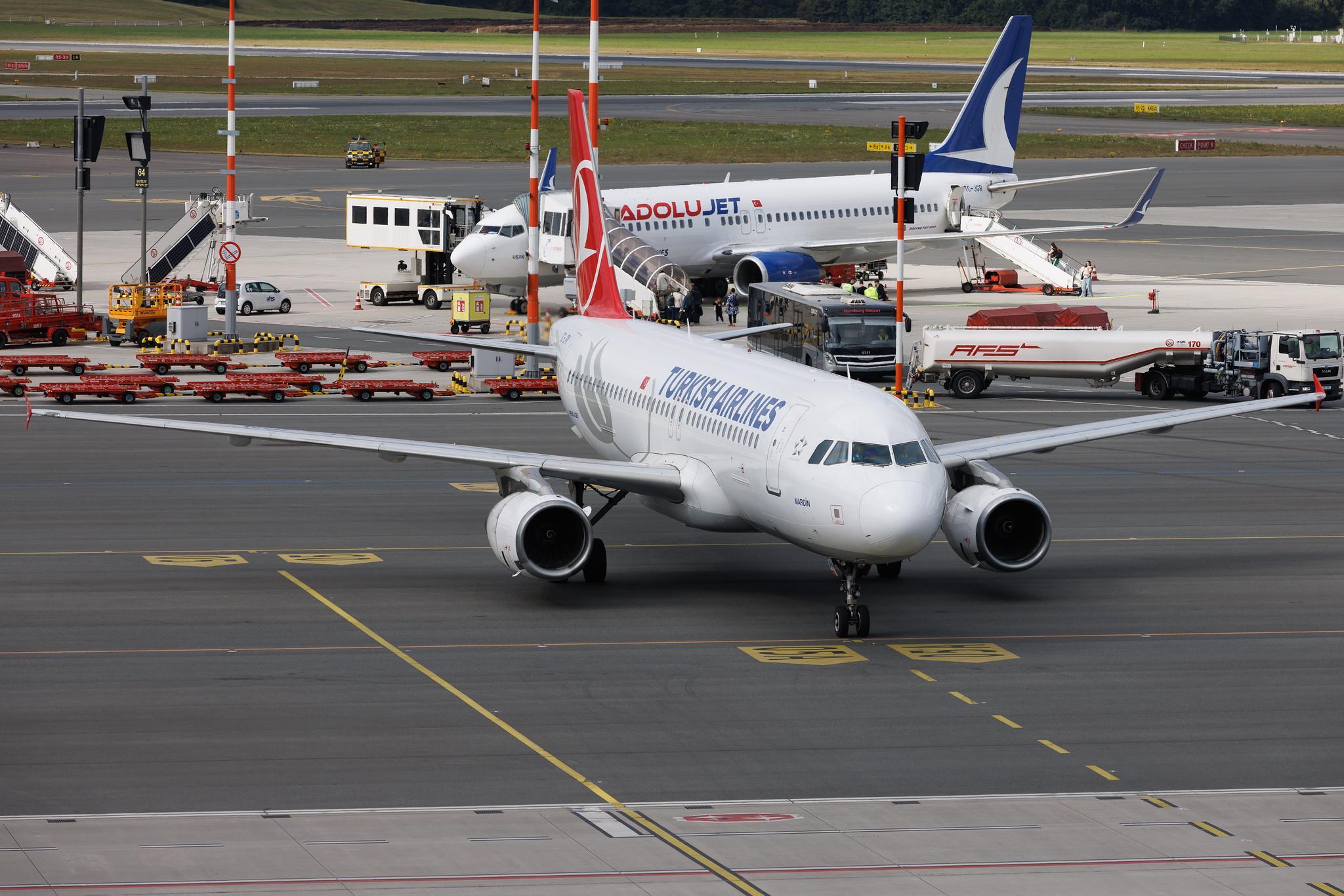 Hamburg Airport: Turkish Airlines (TK / THY) | Airbus A320-232 A320 | TC-JPN | MSN 03558