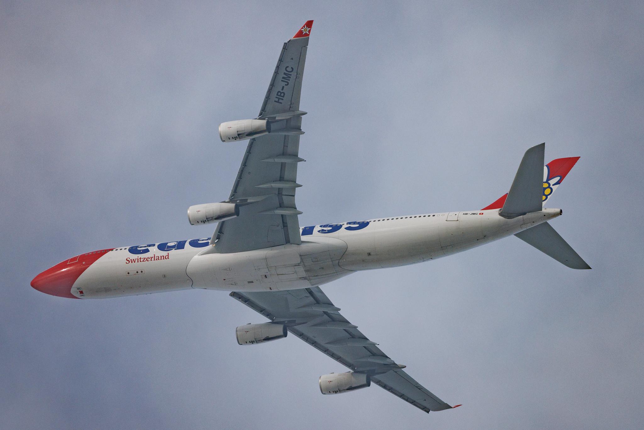 Flughafen Zürich: Swiss (LX / SWR) | Airbus A340-313 A343 | HB-JMC | MSN 0546