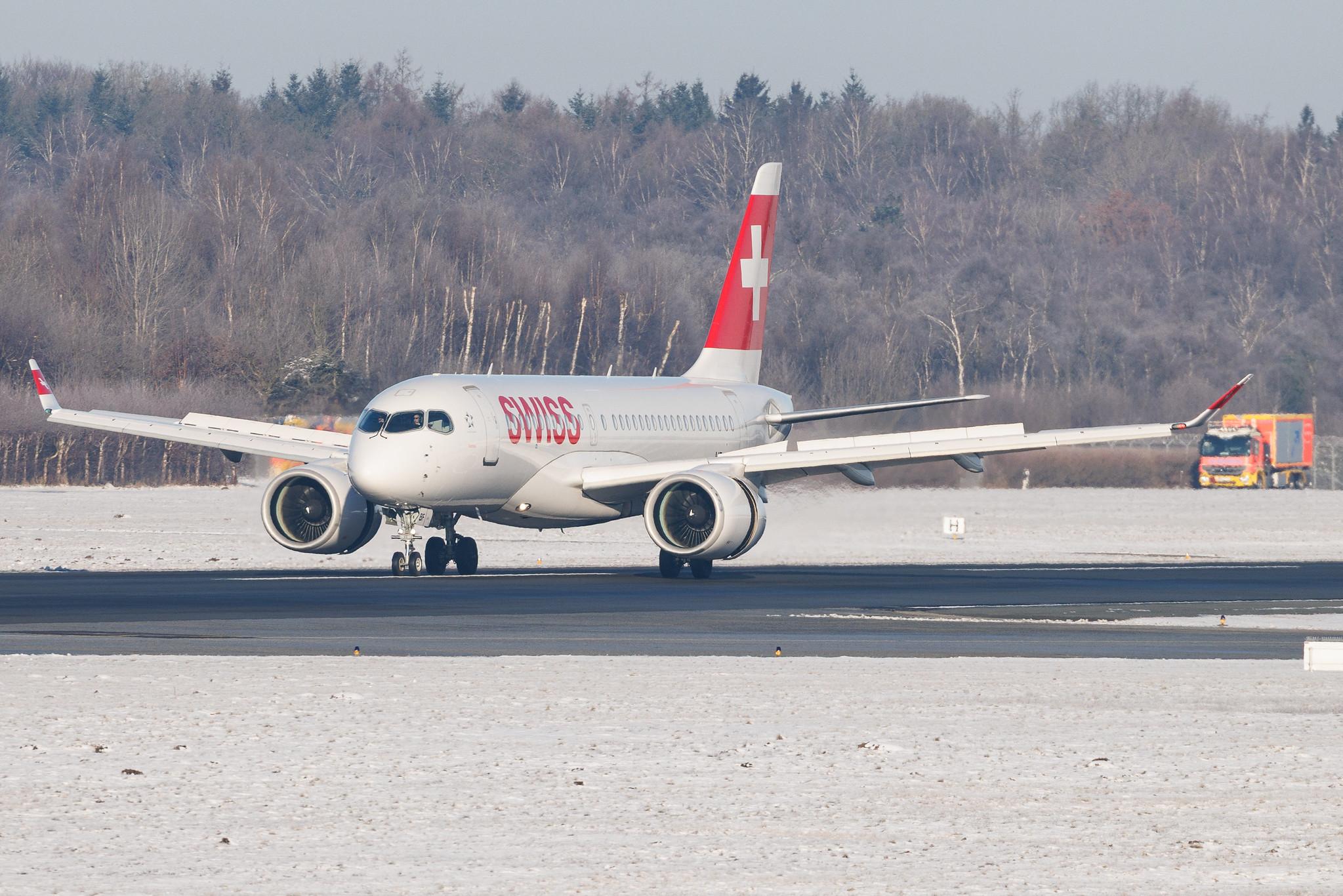 Hamburg Airport: Swiss (LX / SWR) | Airbus A220-100 BCS1 | HB-JBF | MSN 50015