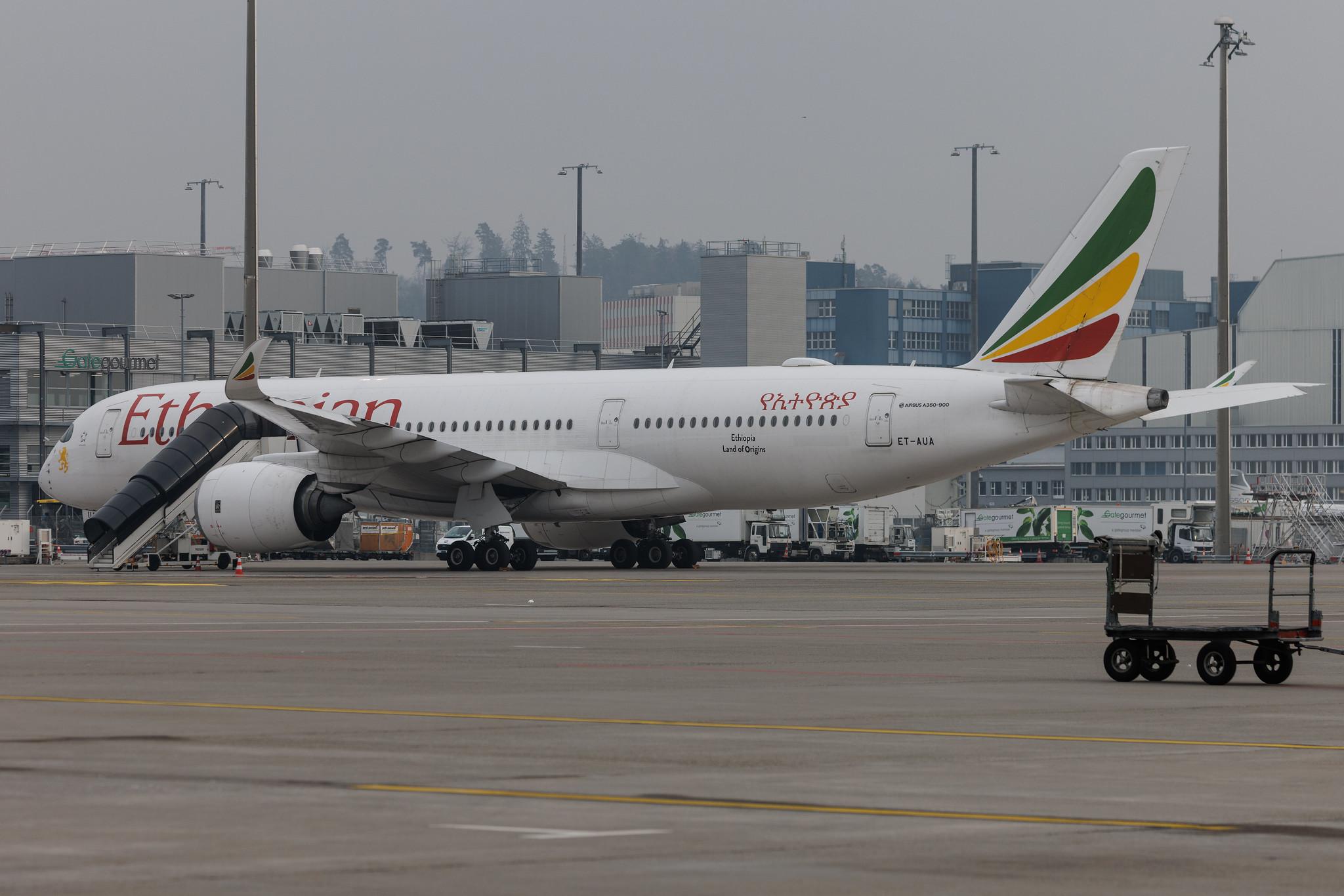 Flughafen Zürich: Ethiopian Airlines (ET / ETH) | Airbus A350-941 A359 | ET-AUA | MSN 103