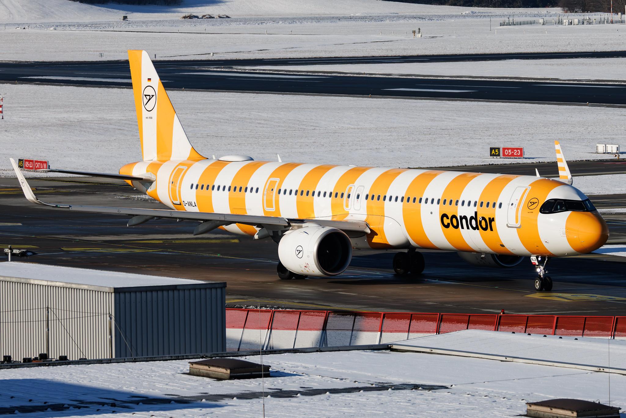 Hamburg Airport: Condor (DE / CFG) | Livery: Yellow Sunshine Livery | Airbus A321-271NX A21N | D-ANLA | MSN 12006