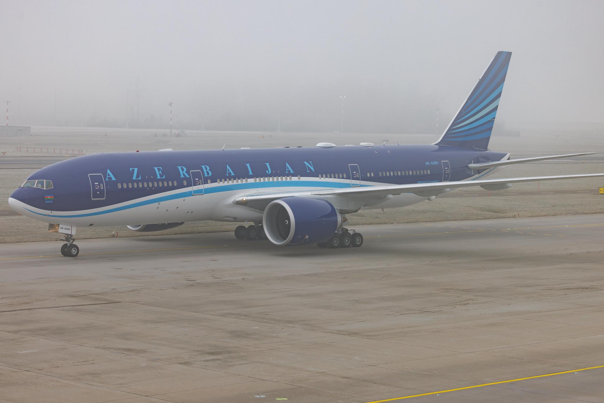 Flughafen Zürich: Azerbaijan Airlines (J2 / AHY) | Boeing 777-200(LR) B77L | 4K-AI001 | MSN 66536