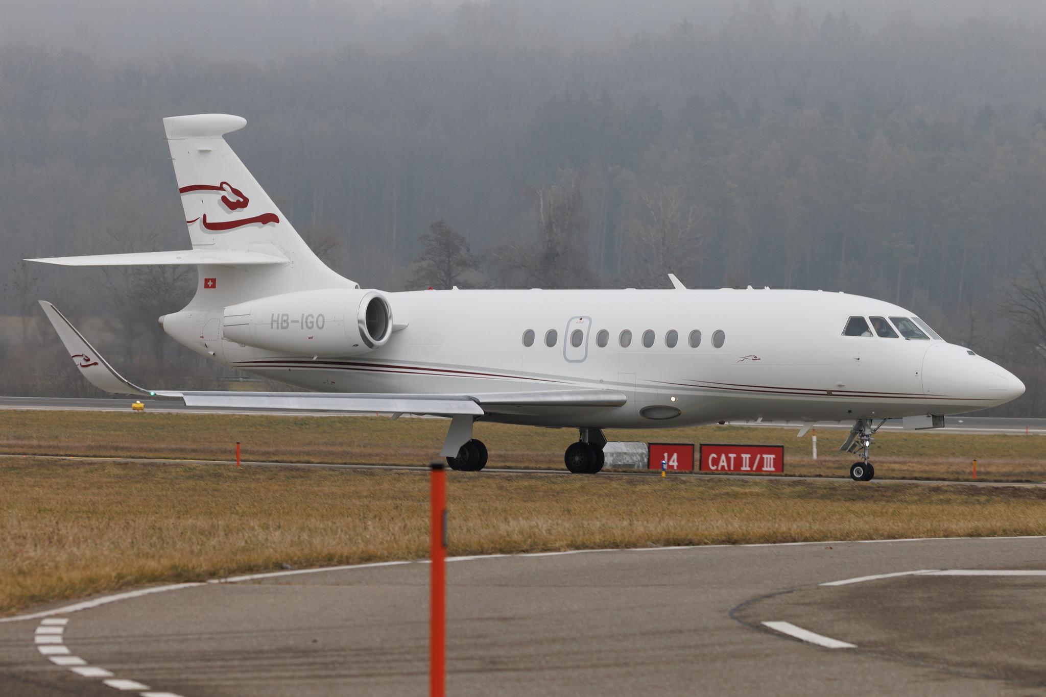Flughafen Zürich: CAT Aviation (/ CAZ) | Dassault Falcon 2000LX F2TH | HB-IGO | MSN 347