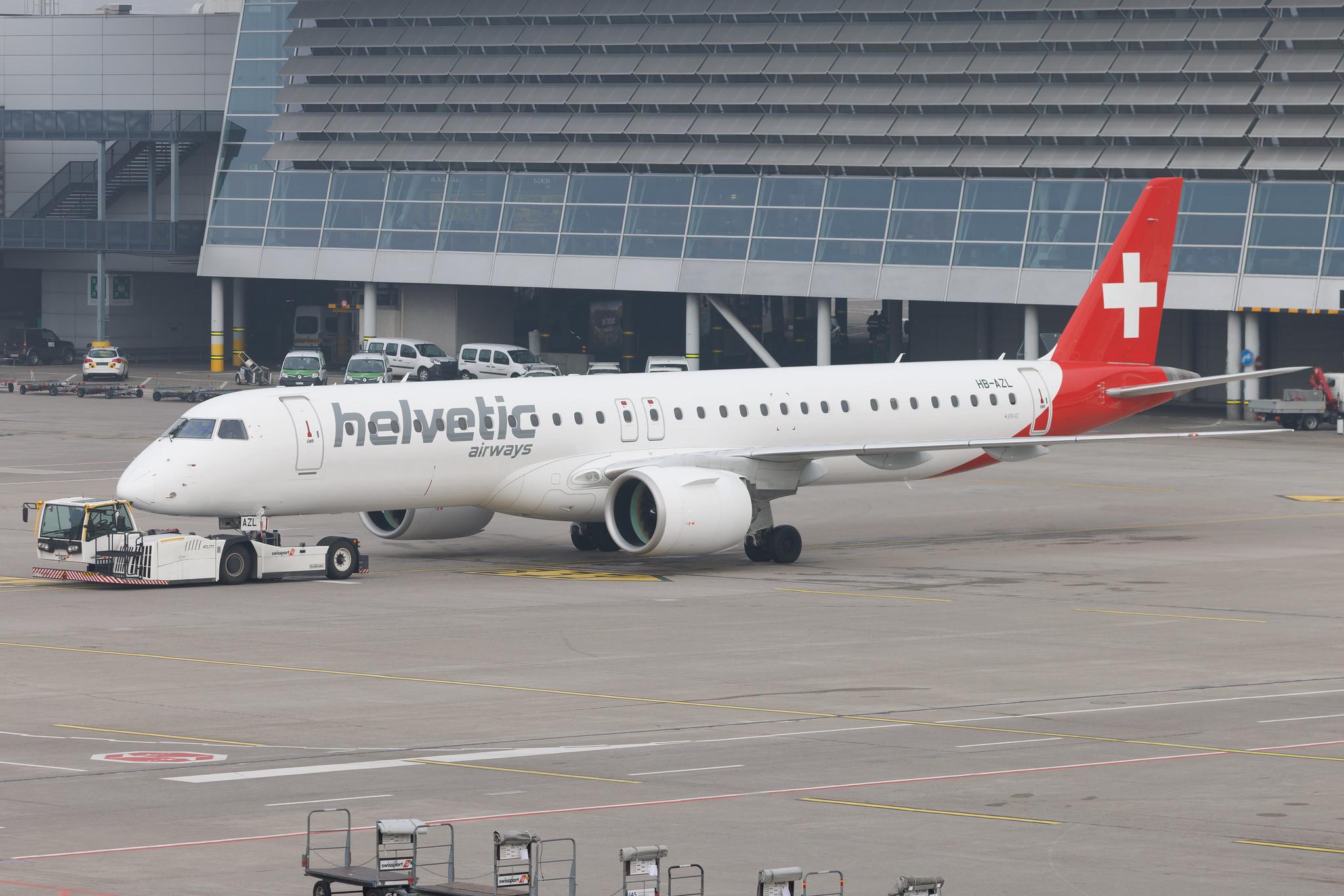 Flughafen Zürich: Helvetic Airways (2L / OAW) | Embraer E195-E2 E295 | HB-AZL | MSN 19020059