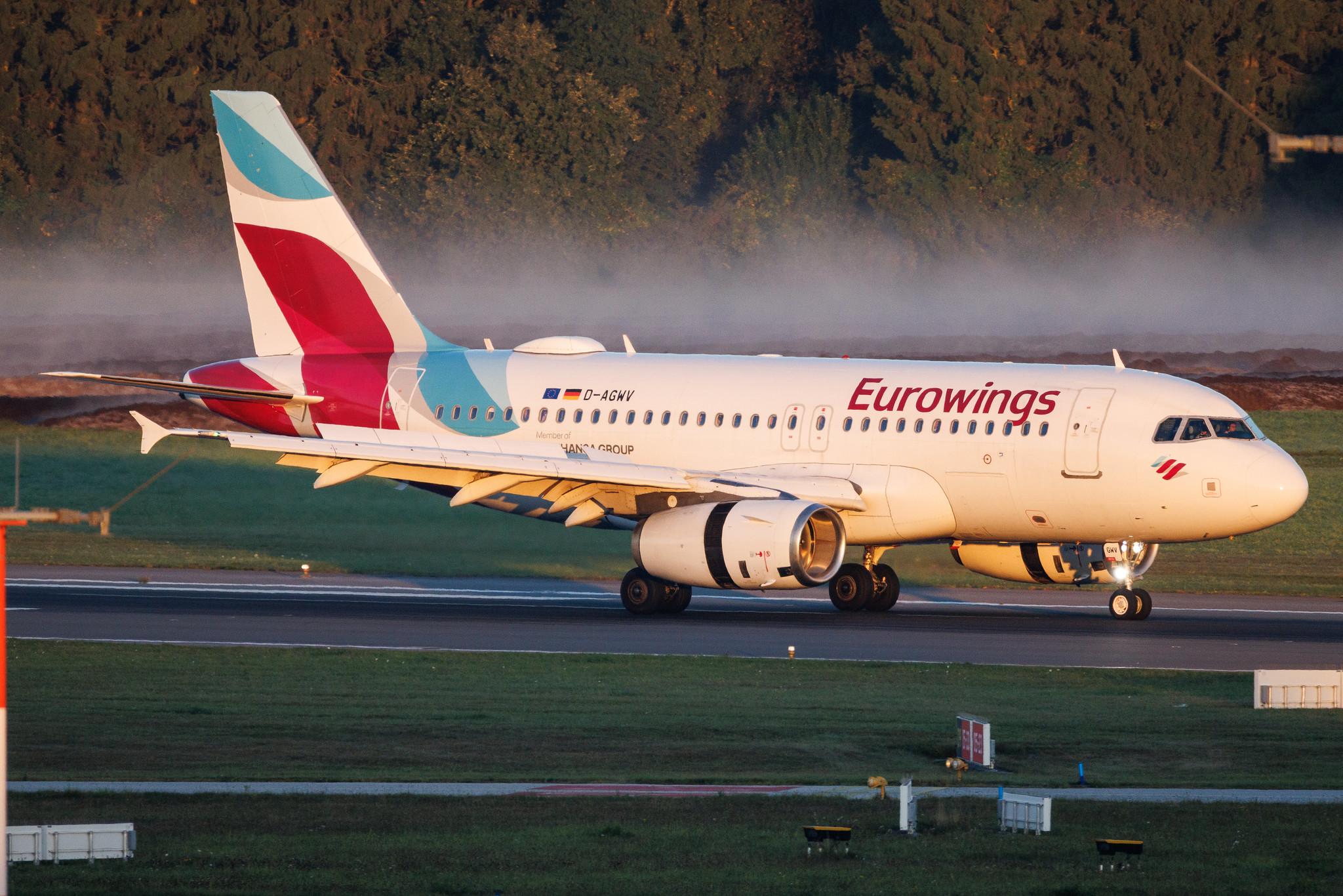 Hamburg Airport: Eurowings (EW / EWG) | Airbus A319-132 A319 | D-AGWV | MSN 5467