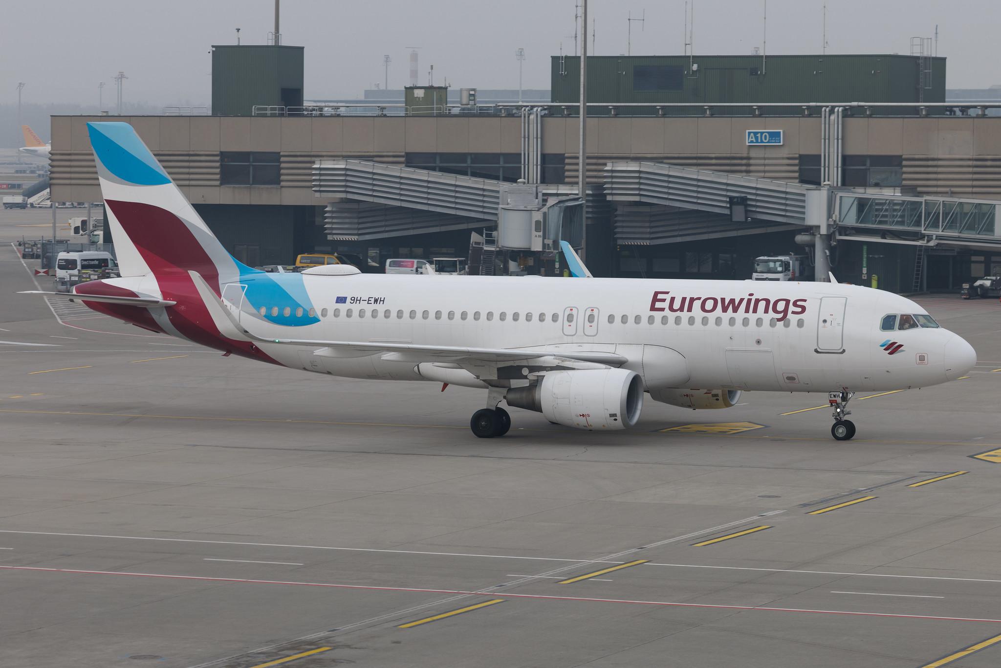 Flughafen Zürich: Eurowings (EW / EWG) | Operator: Eurowings Europe | Airbus A320-214 A320 | 9H-EWH | MSN 07148
