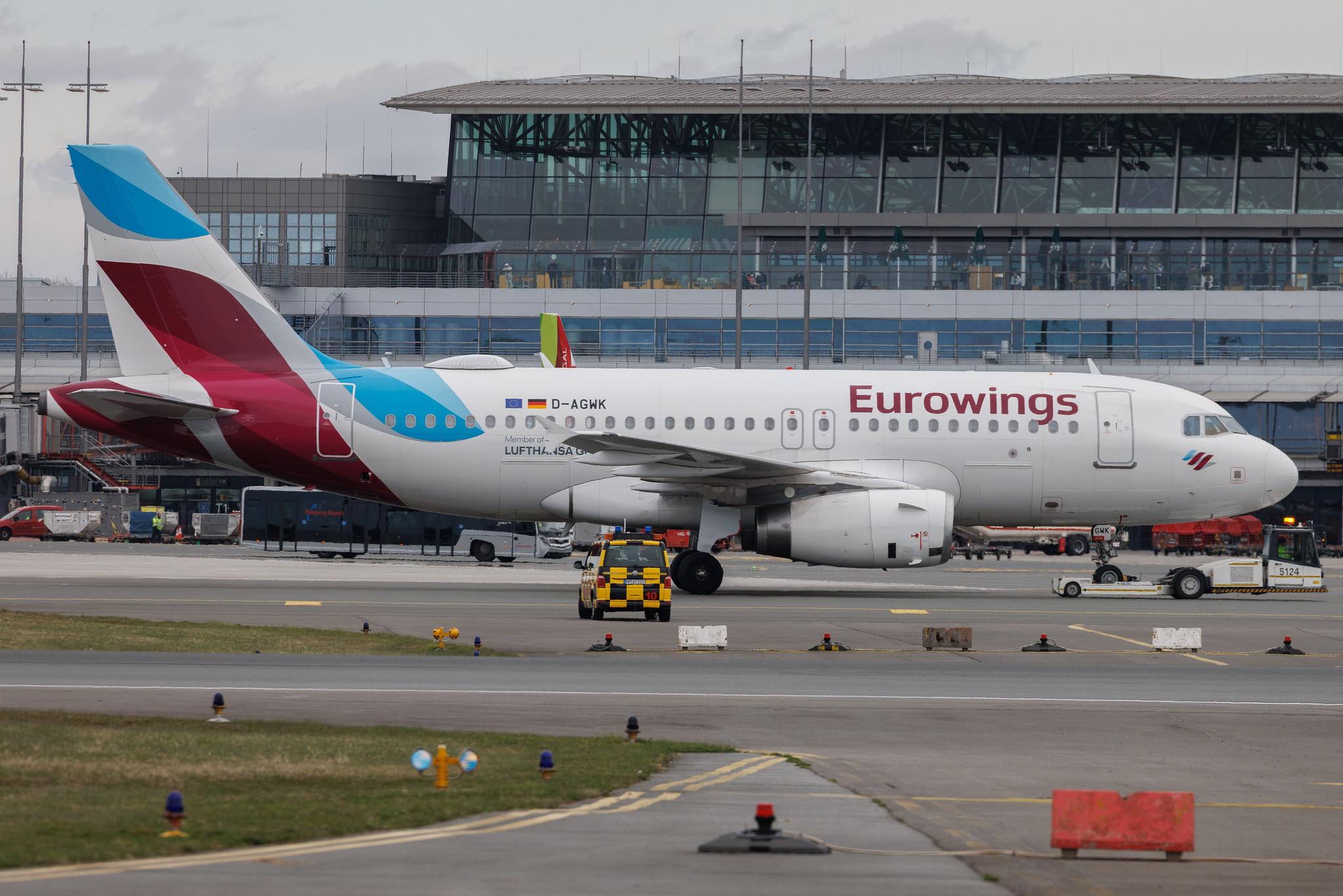 Hamburg Airport: Eurowings (EW / EWG) | Airbus A319-132 A319 | D-AGWK | MSN 3500