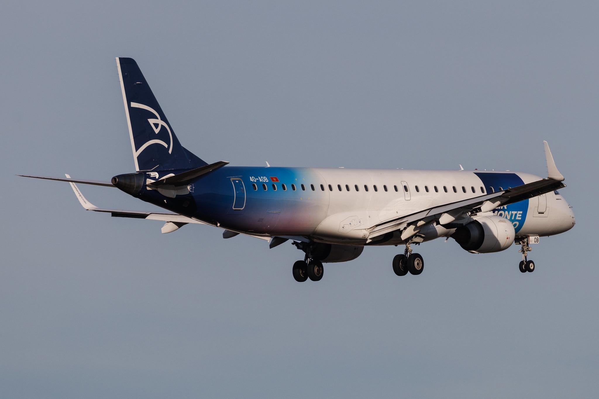 Frankfurt Airport: Montenegro Airlines (YM / MGX) | Embraer E195LR E195 | 4O-AOB | MSN 19000283