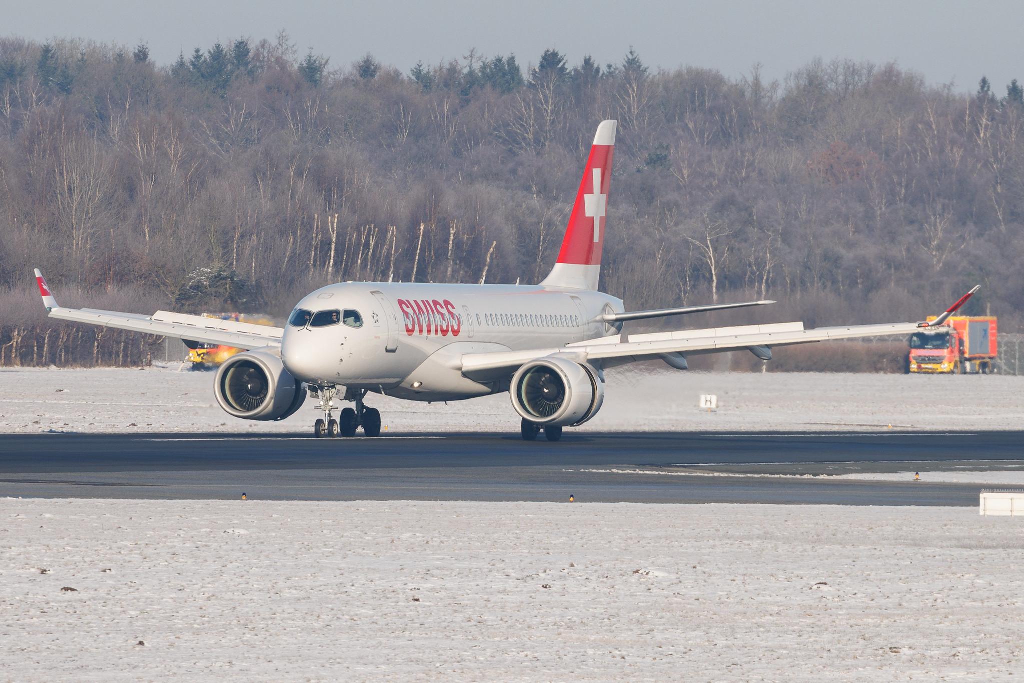 Hamburg Airport: Swiss (LX / SWR) | Airbus A220-100 BCS1 | HB-JBF | MSN 50015