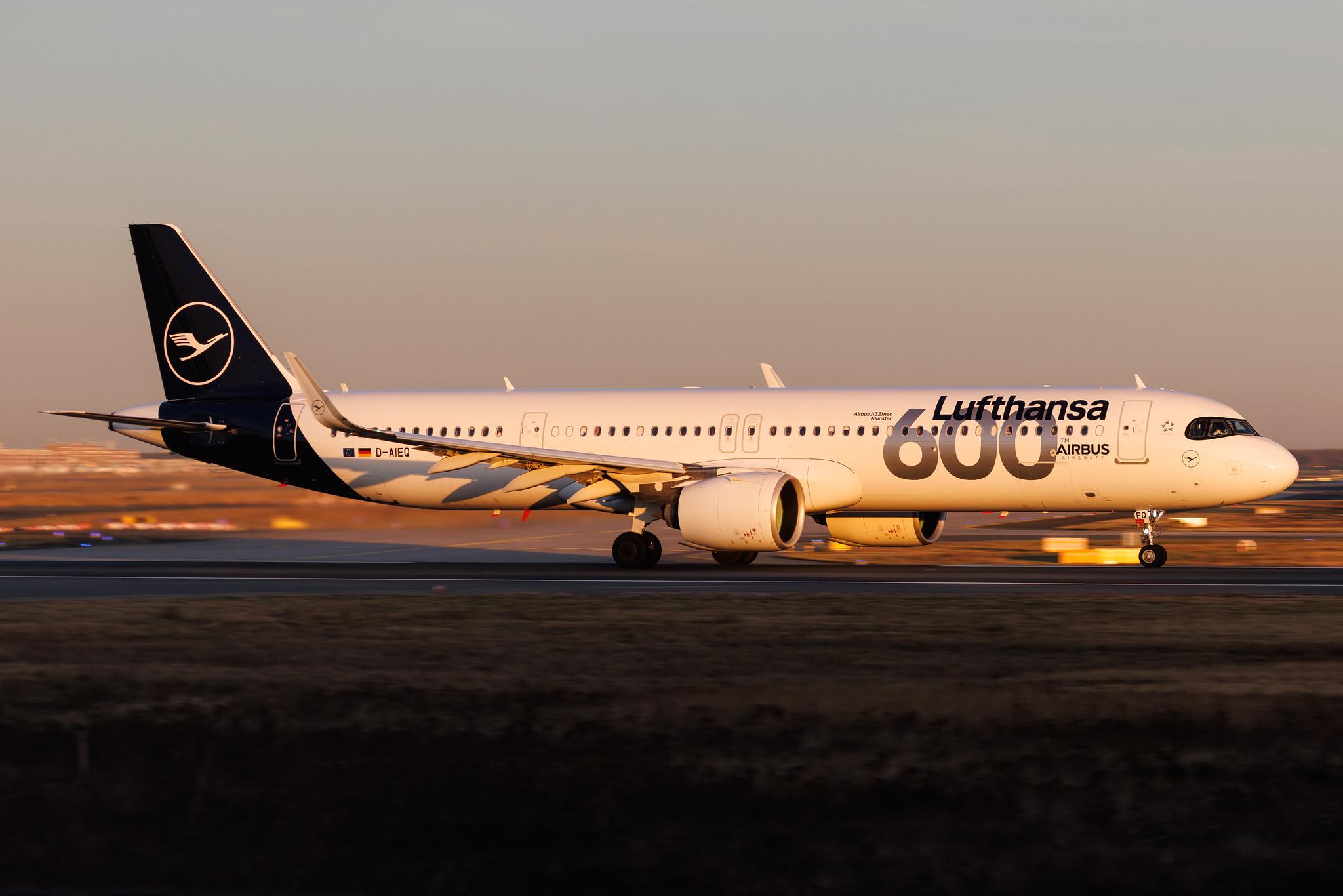 Frankfurt Airport: Lufthansa (LH / DLH) | Livery: 600th Airbus Aircraft | Airbus A321-271NX A21N | D-AIEQ | MSN 11267