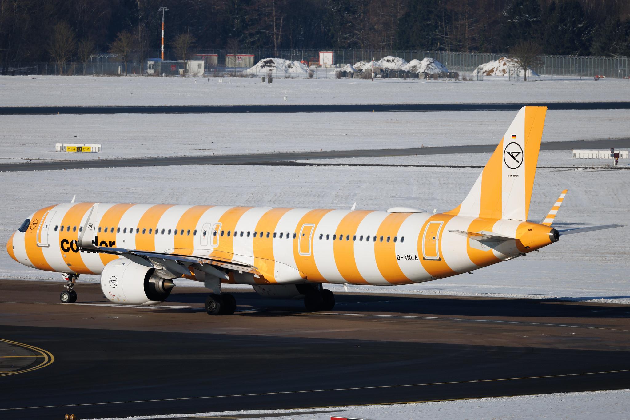 Hamburg Airport: Condor (DE / CFG) | Livery: Yellow Sunshine Livery | Airbus A321-271NX A21N | D-ANLA | MSN 12006