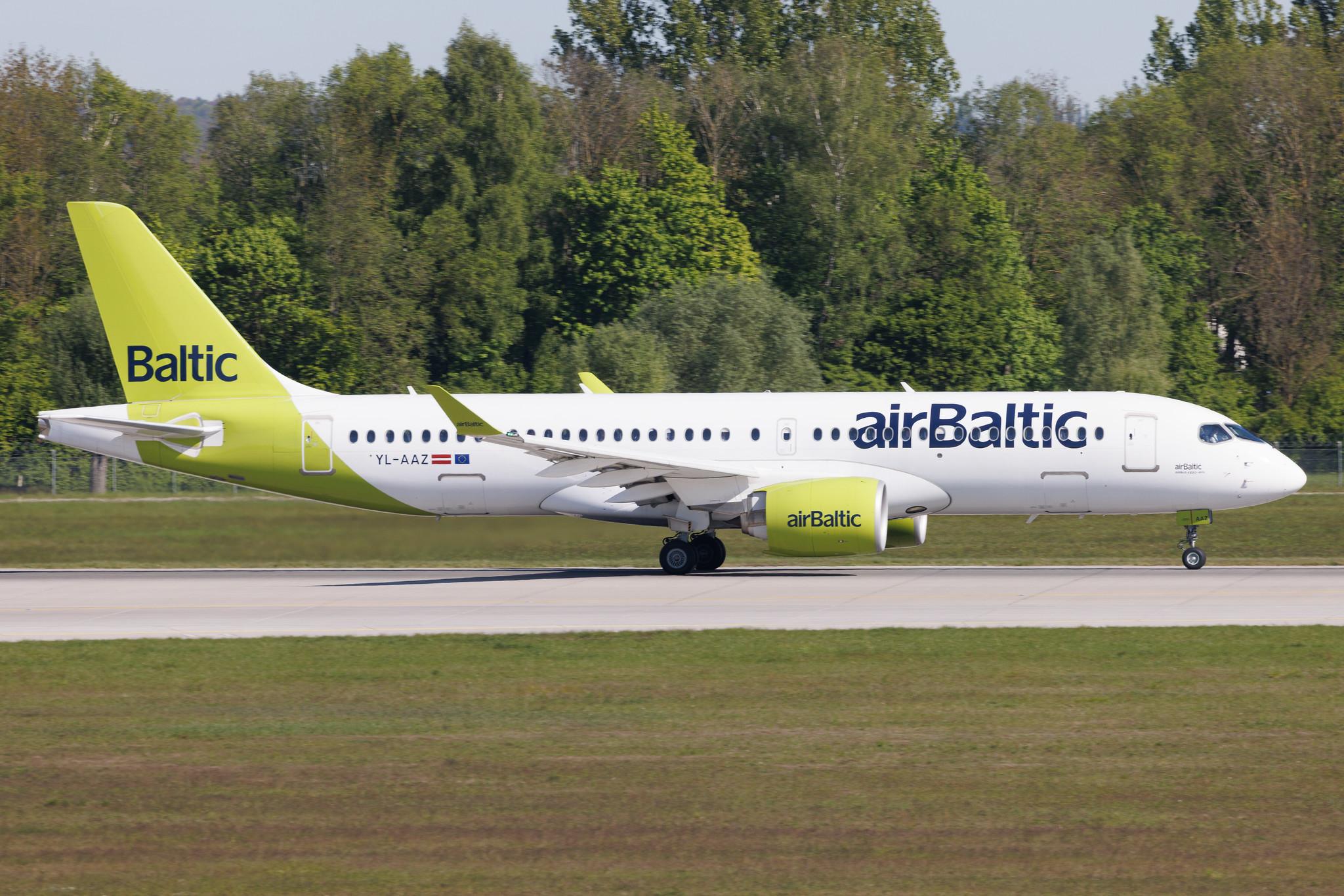 Munich Airport: Air Baltic (BT / BTI) | Airbus A220-300 BCS3 | YL-AAZ | MSN 55114