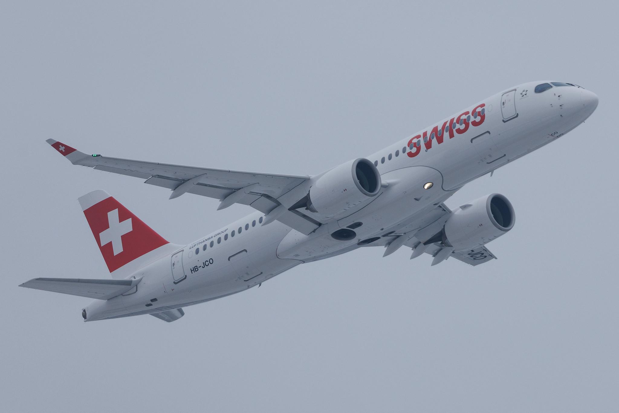 Hamburg Airport: Swiss (LX / SWR) | Airbus A220-300 BCS3 | HB-JCO | MSN 55033
