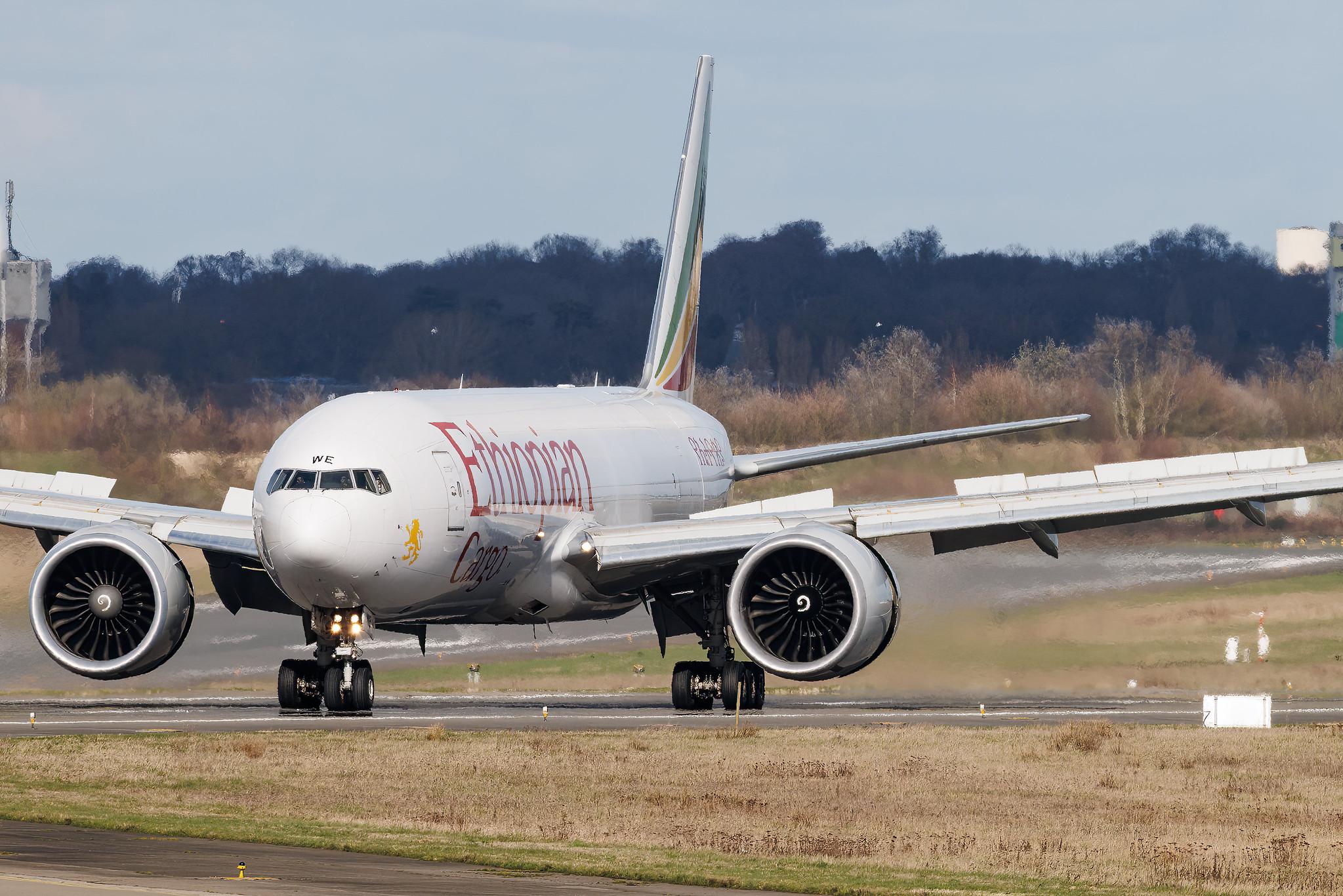 Liege Airport: Ethiopian Cargo (ET / ETH) | Operator: Ethiopian Airlines | Boeing 777-F B77L | ET-AWE | MSN 65477