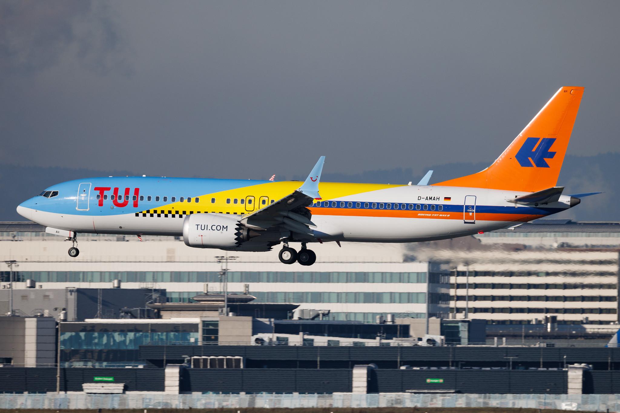 Frankfurt Airport: TUI (X3 / TUI) | Livery: 50 Years Hapag Lloyd Livery | Operator: TUI fly | Boeing 737 MAX 8 B38M | D-AMAH | MSN 44629