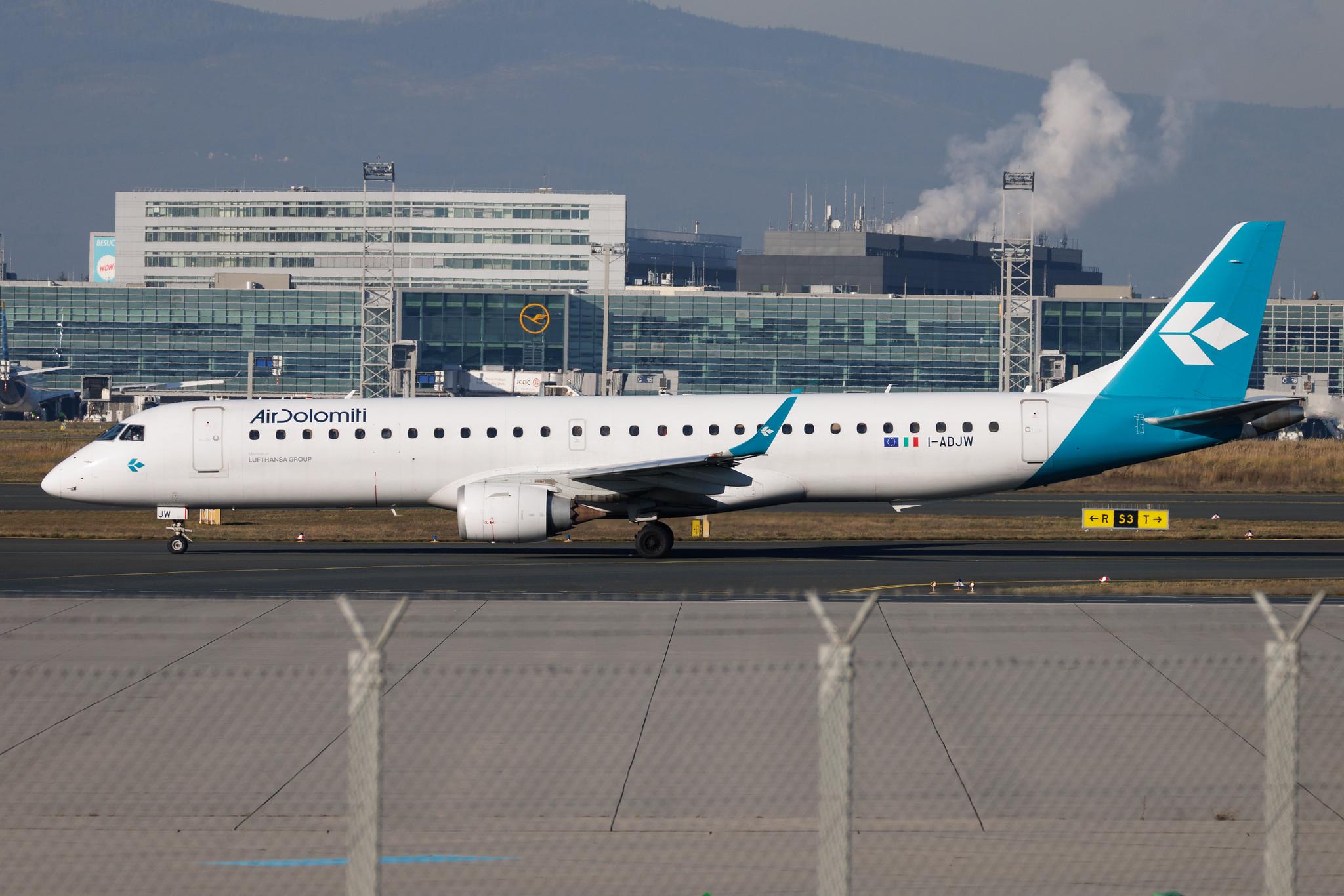 Frankfurt Airport: Air Dolomiti (EN / DLA) | Embraer E195LR E195 | I-ADJW | MSN 19000297