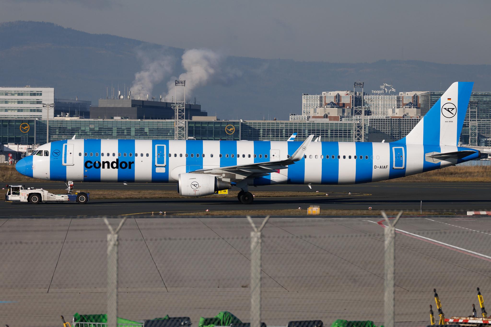 Frankfurt Airport: Condor (DE / CFG) | Livery: Blue Sea Livery | Airbus A321-211 A321 | D-AIAF | MSN 6459
