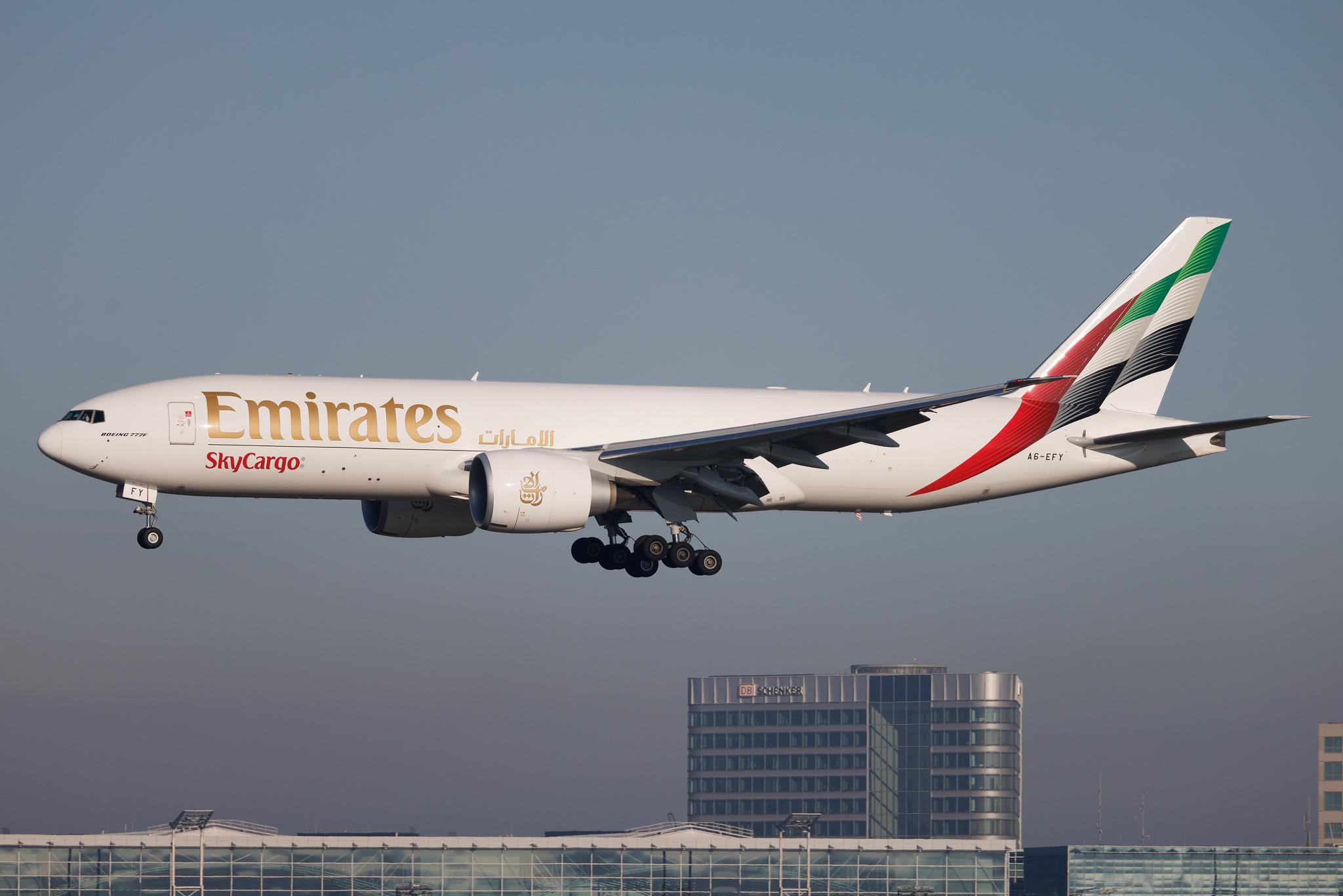Frankfurt Airport: Emirates SkyCargo (EK / UAE) | Operator: Emirates | Boeing 777-F B77L | A6-EFY | MSN 68620