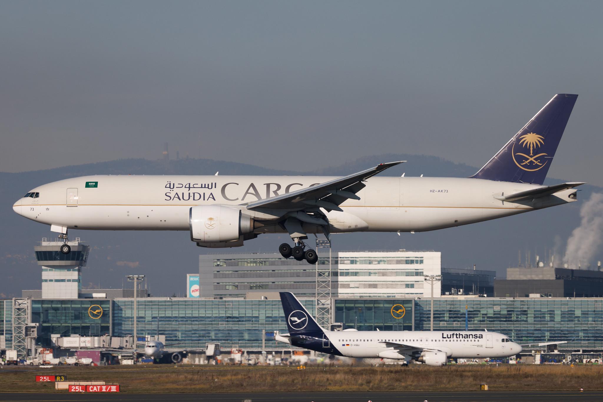 Frankfurt Airport: Saudia Cargo (SV / SVA) | Operator: Saudia | Boeing 777-FFG B77L | HZ-AK73 | MSN 60339