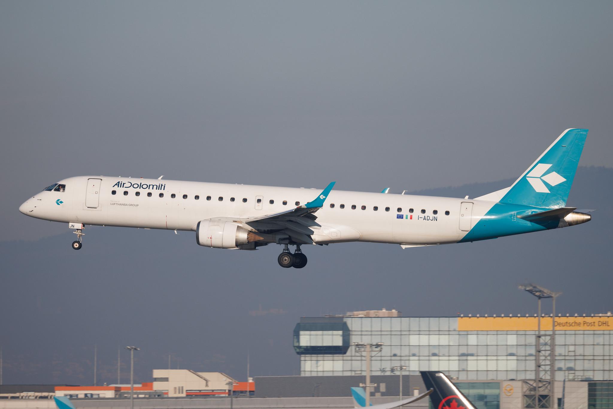 Frankfurt Airport: Air Dolomiti (EN / DLA) | Embraer E195LR E195 | I-ADJN | MSN 19000270