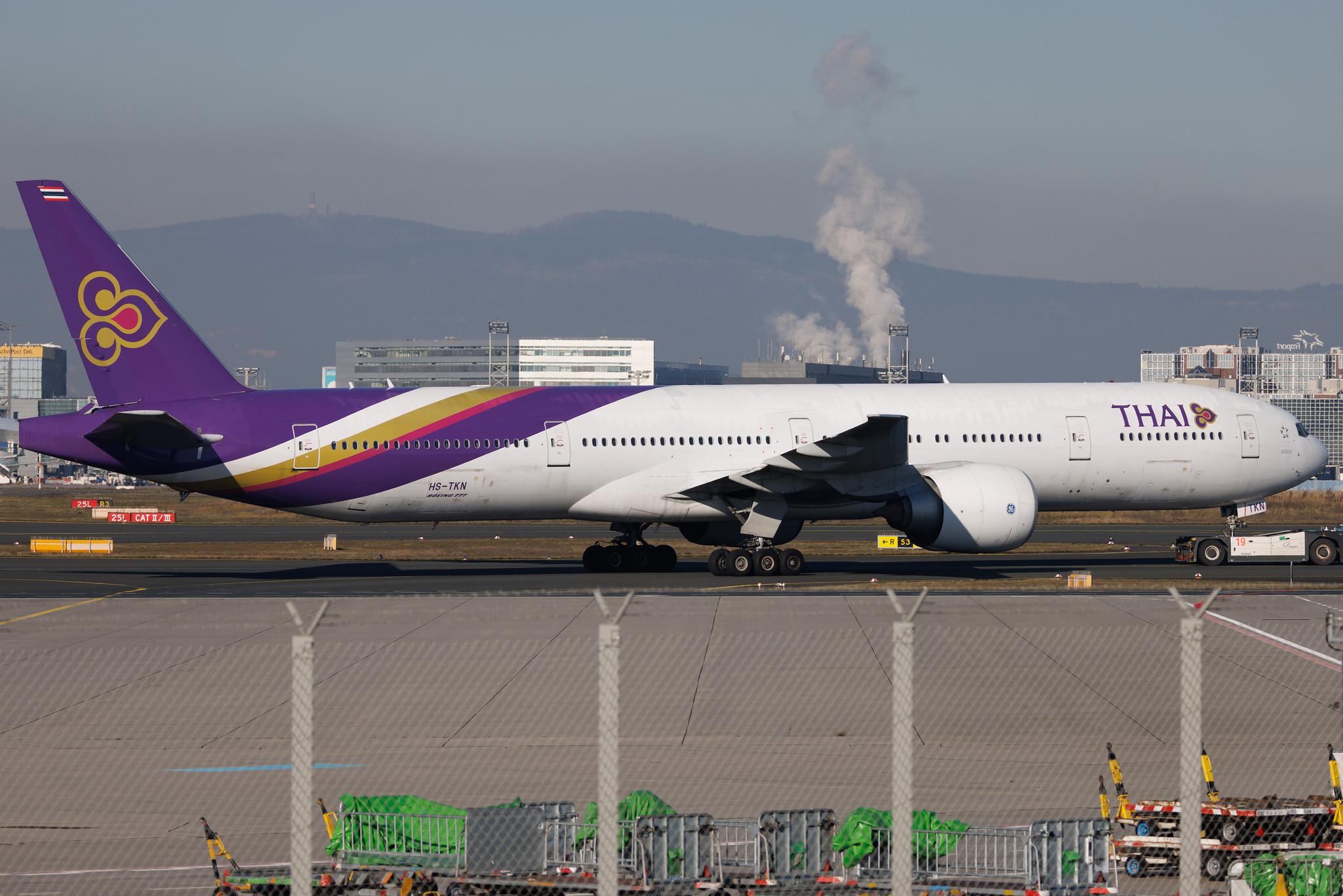 Frankfurt Airport: Thai Airways (TG / THA) | Boeing 777-3AL(ER) B77W | HS-TKN | MSN 41523
