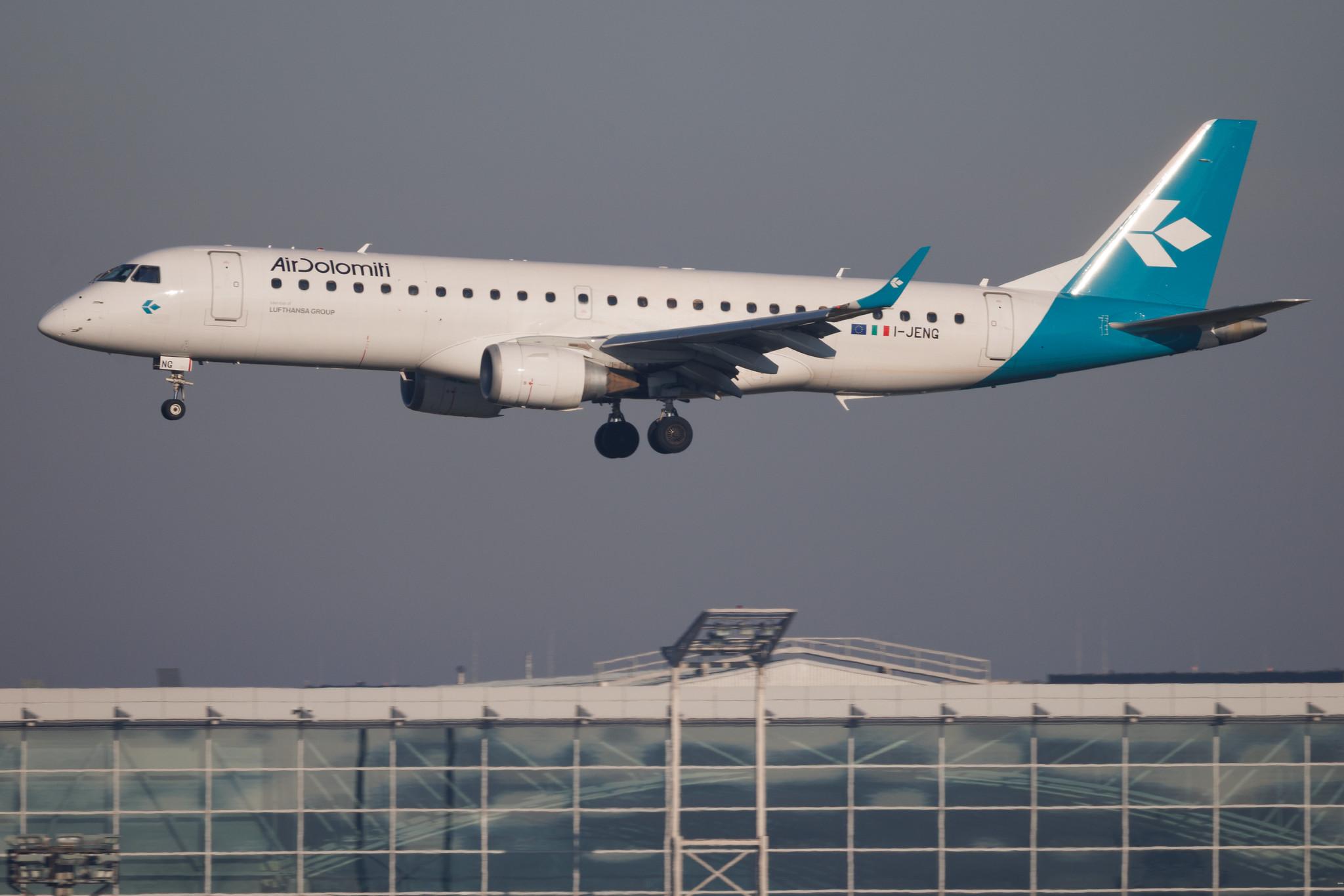 Frankfurt Airport: Air Dolomiti (EN / DLA) | Embraer E190LR E190 | I-JENG | MSN 19000341