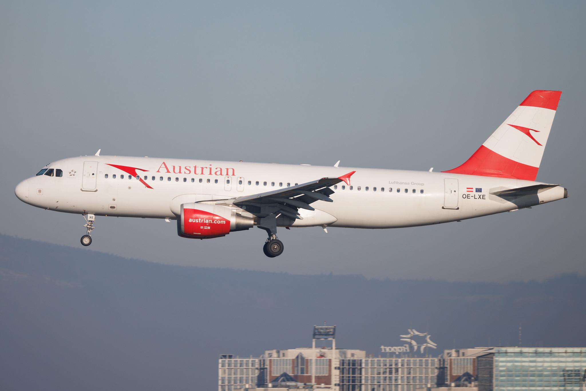 Frankfurt Airport: Austrian Airlines (OS / AUA) | Airbus A320-216 A320 | OE-LXE | MSN 3532