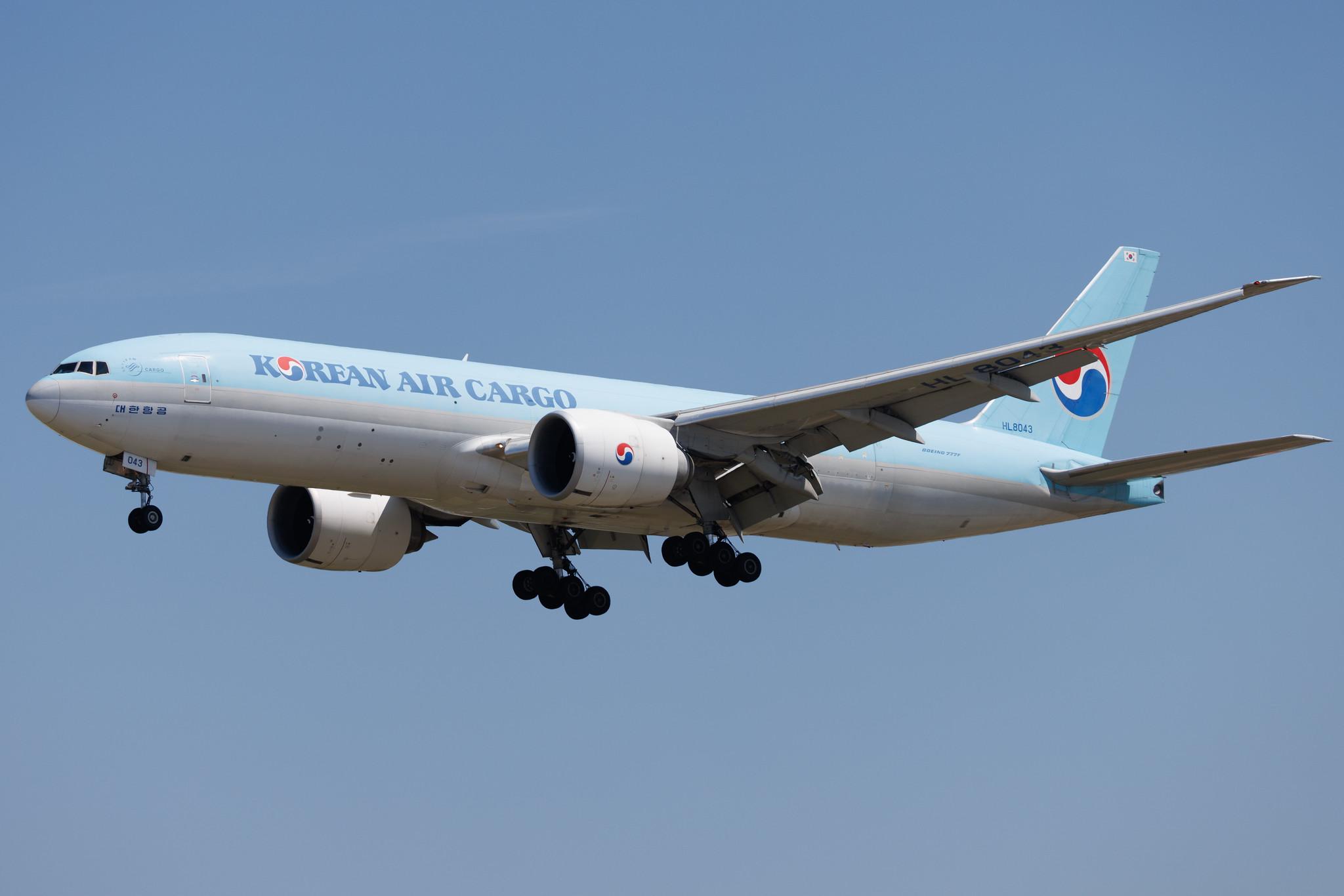 Los Angeles International Airport: Korean Air Cargo (KE / KAL) | Operator: Korean Air | Boeing 777-FB4 B77L | HL8043 | MSN 62693