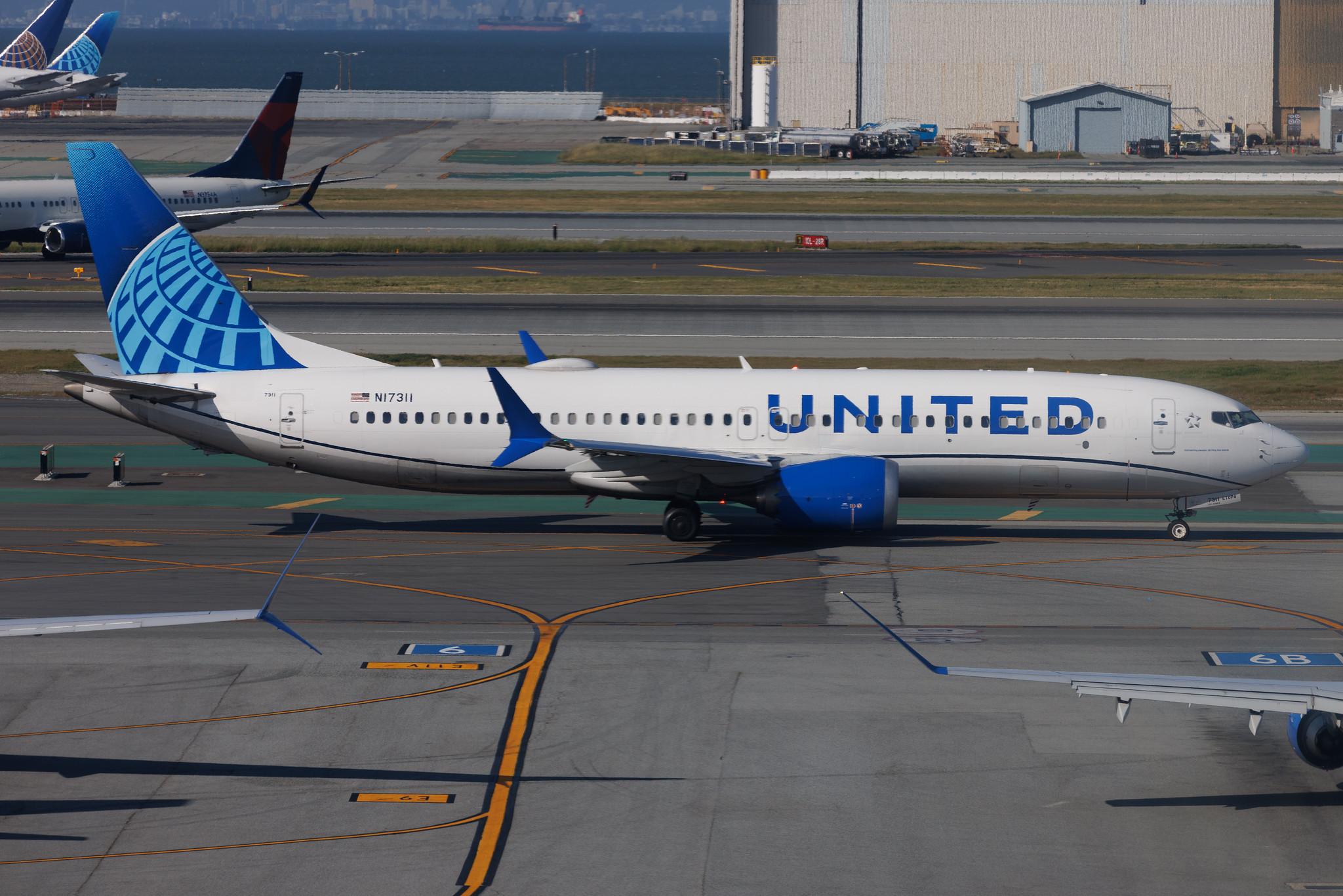 San Francisco International Airport: United Airlines (UA / UAL) | Boeing 737 MAX 8 B38M | N17311 | MSN 67567