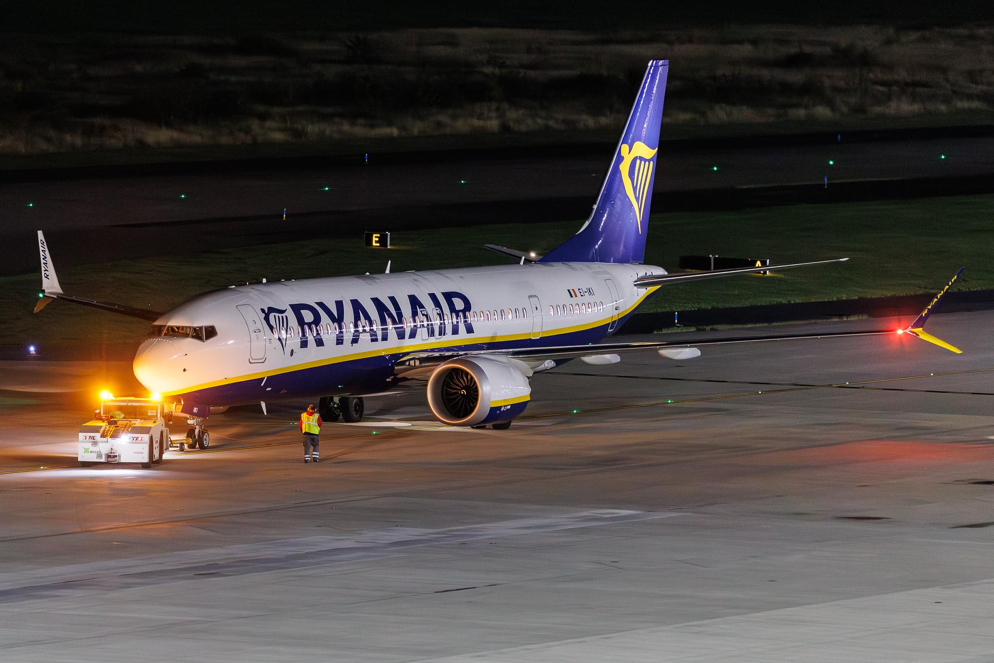 Köln Bonn Airport: Ryanair (FR / RYR) | Boeing 737 MAX 8-200 B38M | EI-IKI | MSN 62379