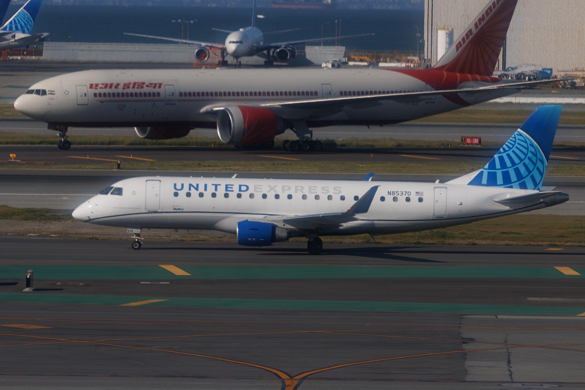 San Francisco International Airport: United Express (UA / UAL) | Operator: SkyWest Airlines | Embraer E175LL E75L | N85370 | MSN 17000864