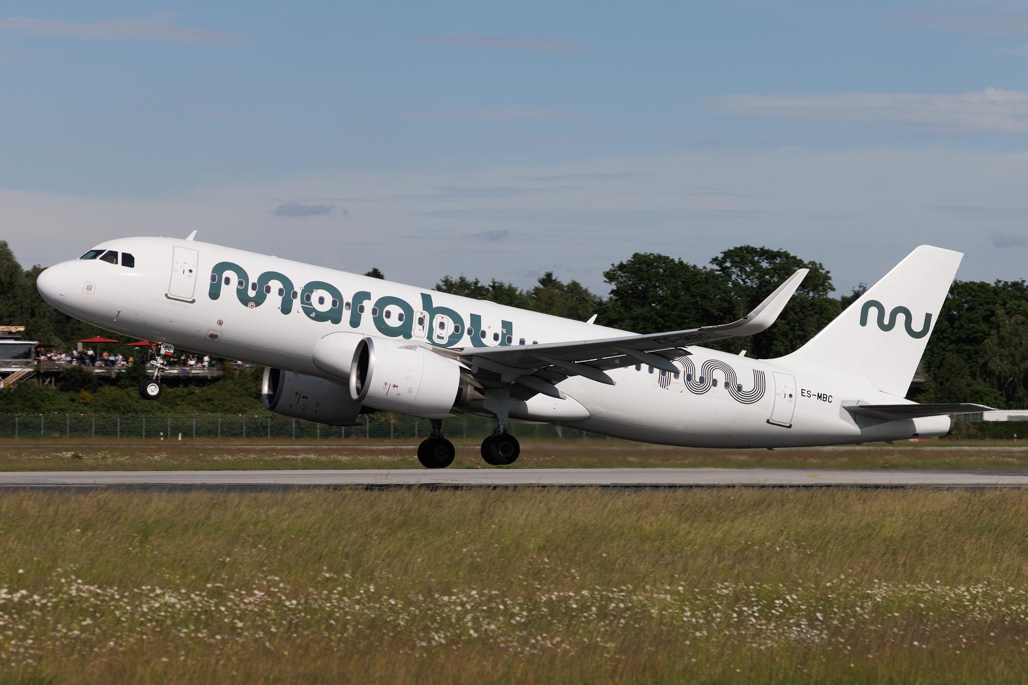 Hamburg Airport: Marabu (DI / MBU) | Operator: Nordica | Airbus A320-271N A20N | ES-MBC | MSN 06967
