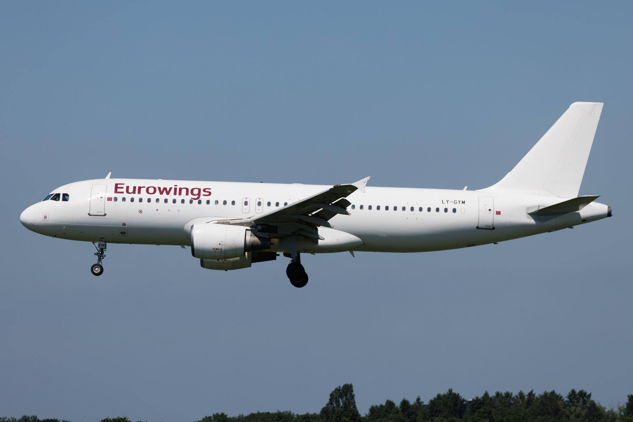 Hamburg Airport: Eurowings (EW / EWG) | Operator: GetJet Airlines | Airbus A320-214 A320 | LY-GYM | MSN 02584