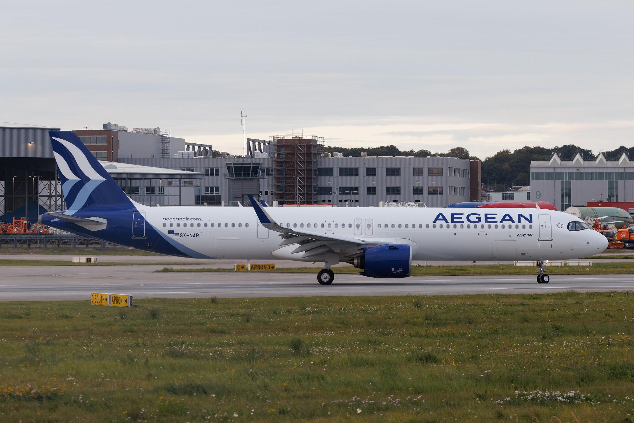 Hamburg Finkenwerder: Aegean Airlines (A3 / AEE) | Airbus A321-271NX A21N | SX-NAR | MSN 12718