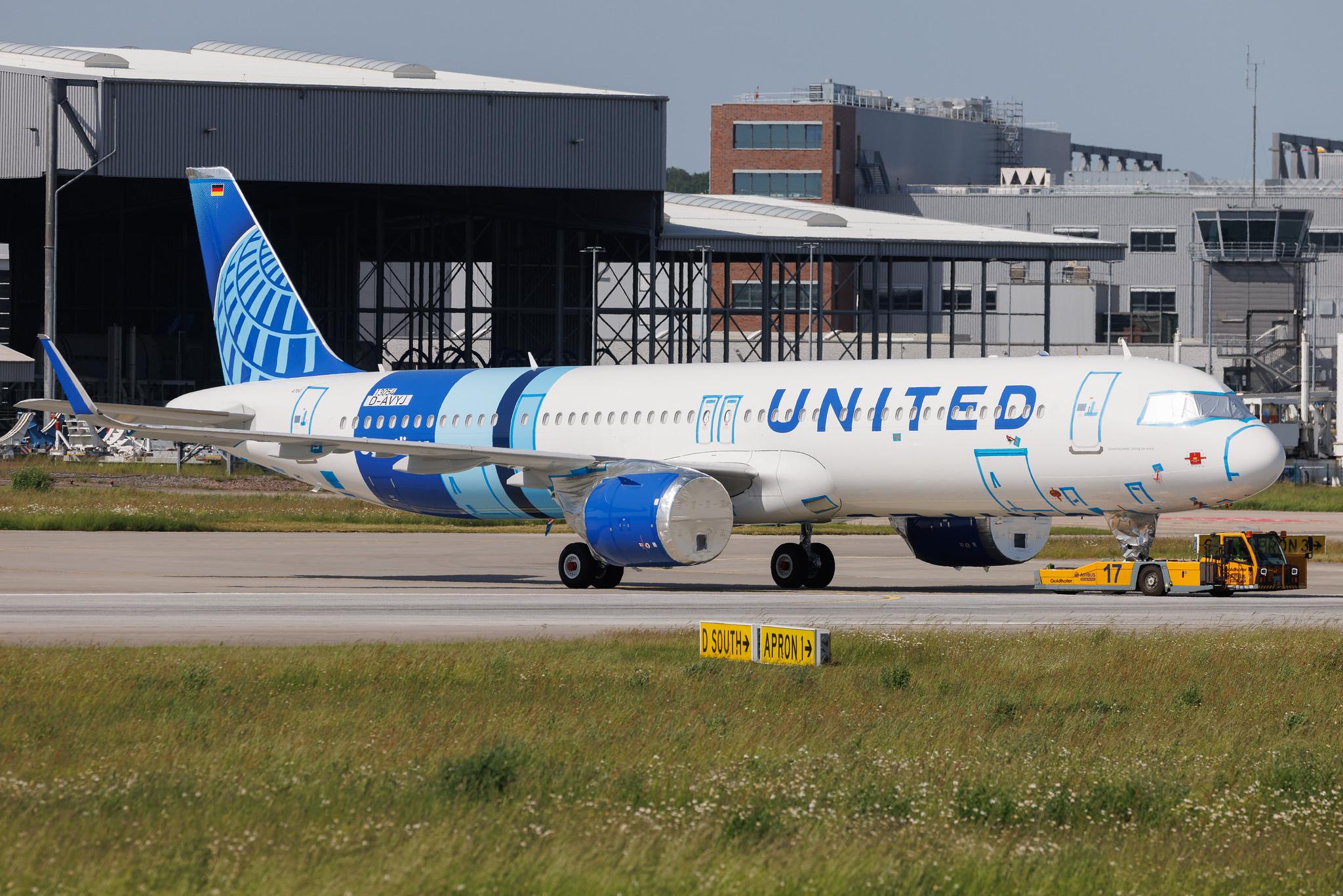 Hamburg Finkenwerder: United Airlines (UA / UAL) | Airbus A321-252NX A21N | D-AVYJ | N94750 | MSN 13054