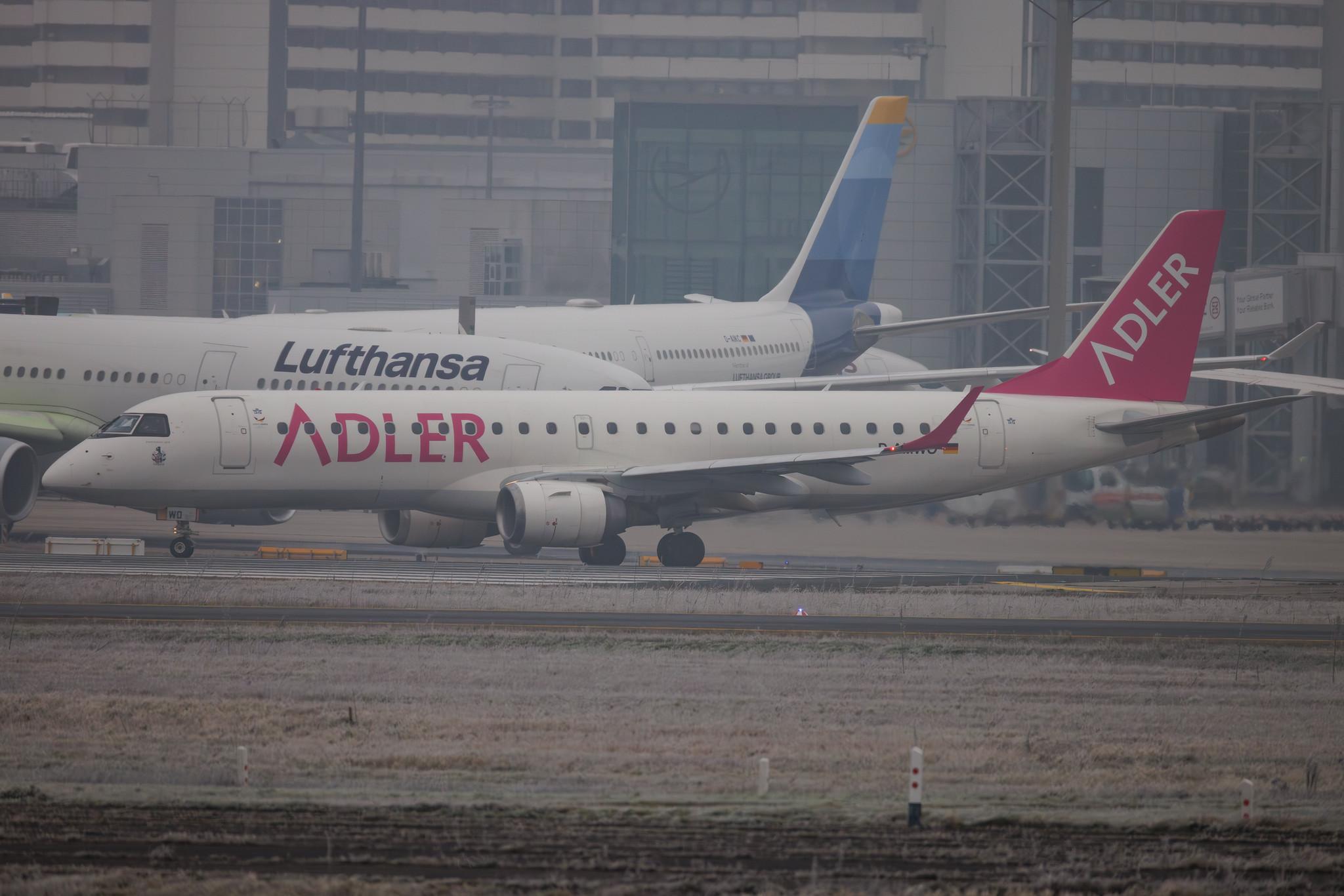 Frankfurt Airport: German Airways (ZQ / GER) | Livery: Adler-Livery | Embraer E190AR E190 | D-AMWO | MSN 19000165