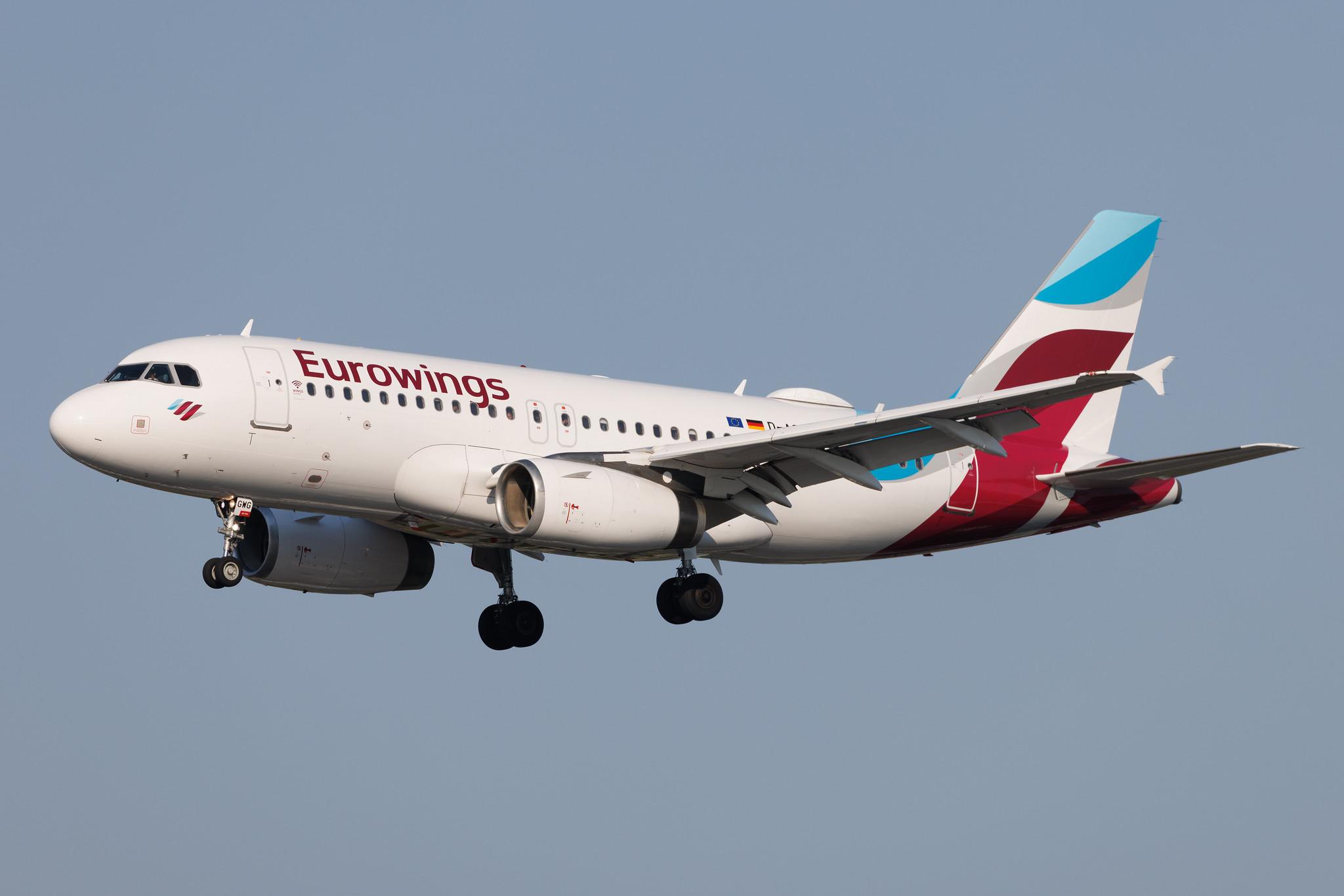 Hamburg Airport: Eurowings (EW / EWG) | Airbus A319-132 A319 | D-AGWG | MSN 3193