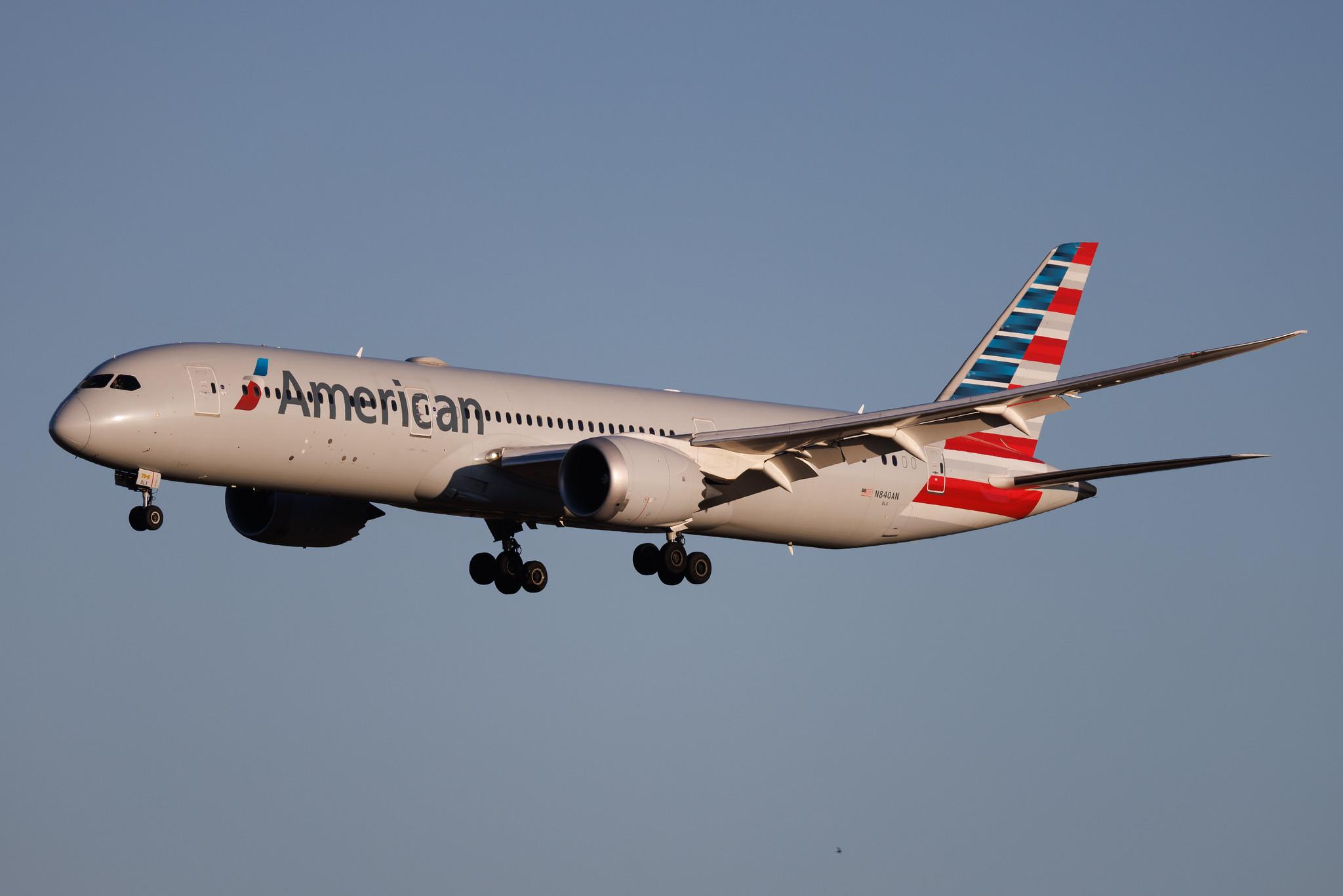 Rome Leonardo da Vinci Fiumicino Airport: American Airlines (AA / AAL) | Boeing 787-9 Dreamliner B789 | N840AN | MSN 40656