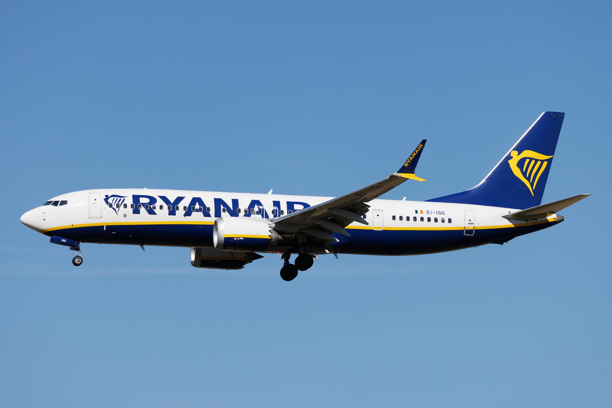 Rome Leonardo da Vinci Fiumicino Airport: Ryanair (FR / RYR) | Boeing 737 MAX 8-200 B38M | EI-IGO | MSN 62350