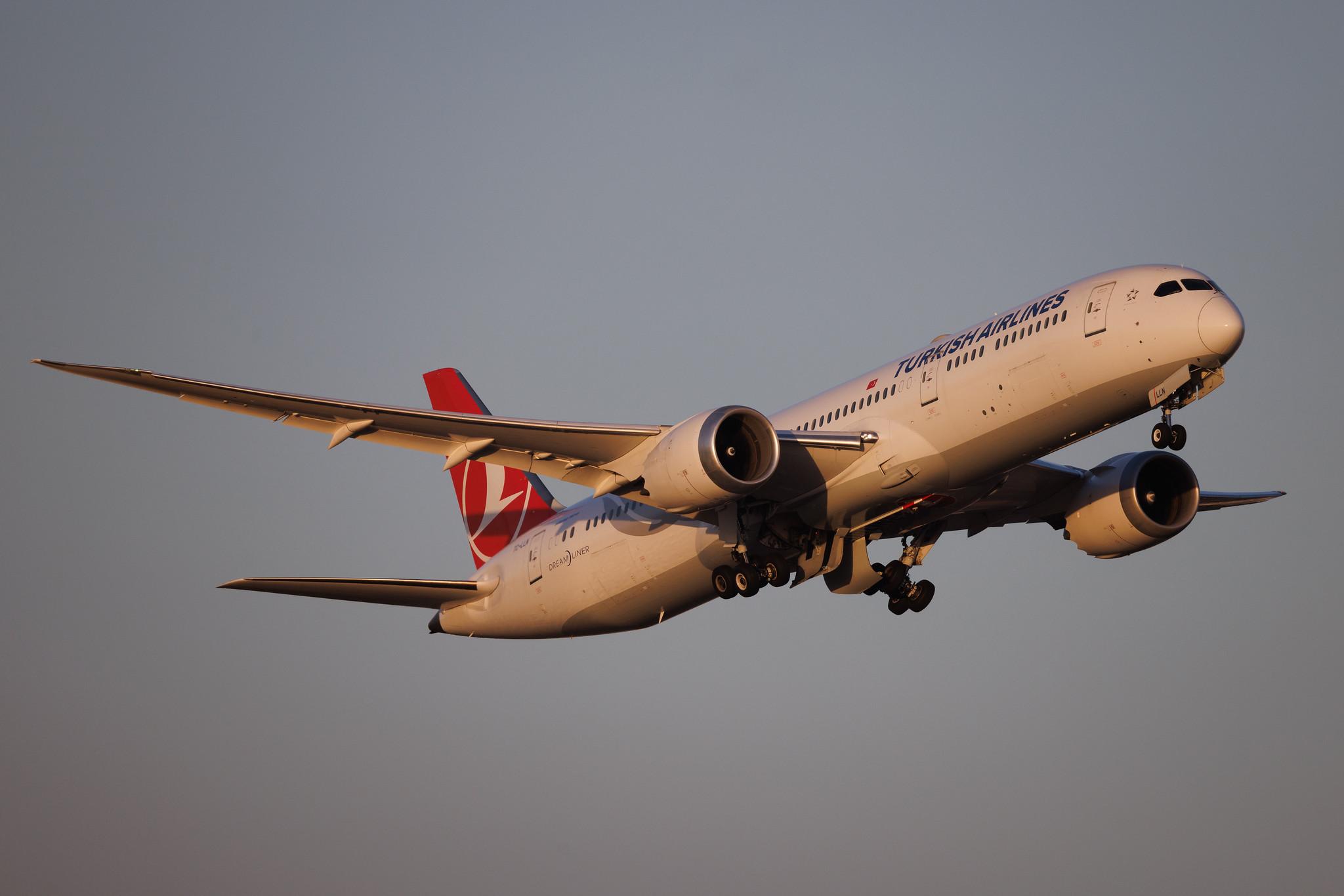 Rome Leonardo da Vinci Fiumicino Airport: Turkish Airlines (TK / THY) | Boeing 787-9 Dreamliner B789 | TC-LLN | MSN 65813